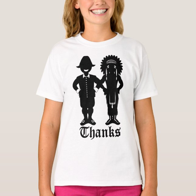 T-shirt Thanksgiving pour la fille Chemise de Fête (Devant)