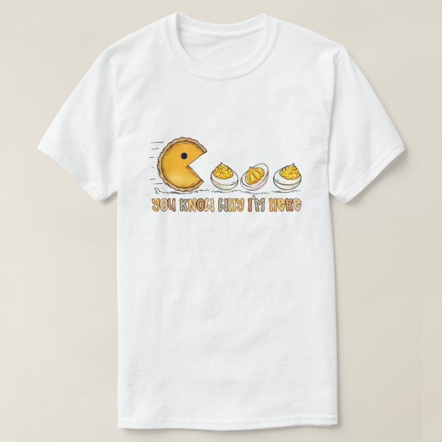 T-shirt Thanksgiving Pumpkin Pie Chasing, Funny Fall Desse (Design devant)