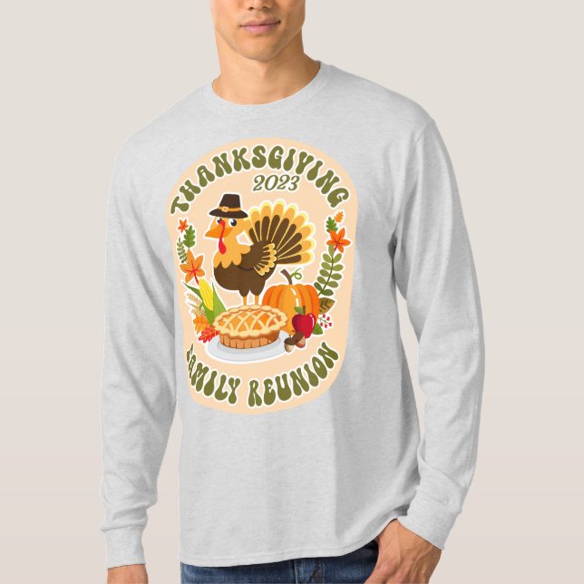 T-shirt Thanksgiving Réunion familiale 2023 (Devant)