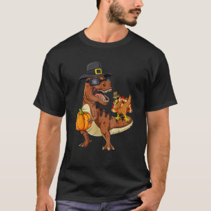 T-shirt Thanksgiving Rex Dabbing Turquie Garçons Filles En