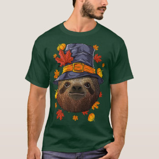 T-shirt Thanksgiving Sloth Pilgrim Costume Automne Automne