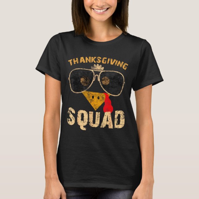T-shirt Thanksgiving Squad Turkey Day Fall Matching Women  (Devant)