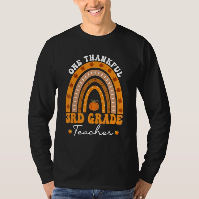 T-shirt Thanksgiving Teacher  One Thankful 3rd Grade Teach (Devant)
