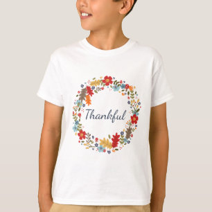 T-shirt Thanksgiving Thanksgiving Automne Wreath Kids Holi