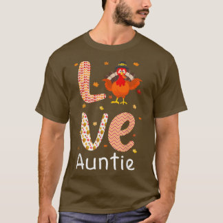 T-shirt Thanksgiving Theme Amour Tante Joyeux Jour De La T
