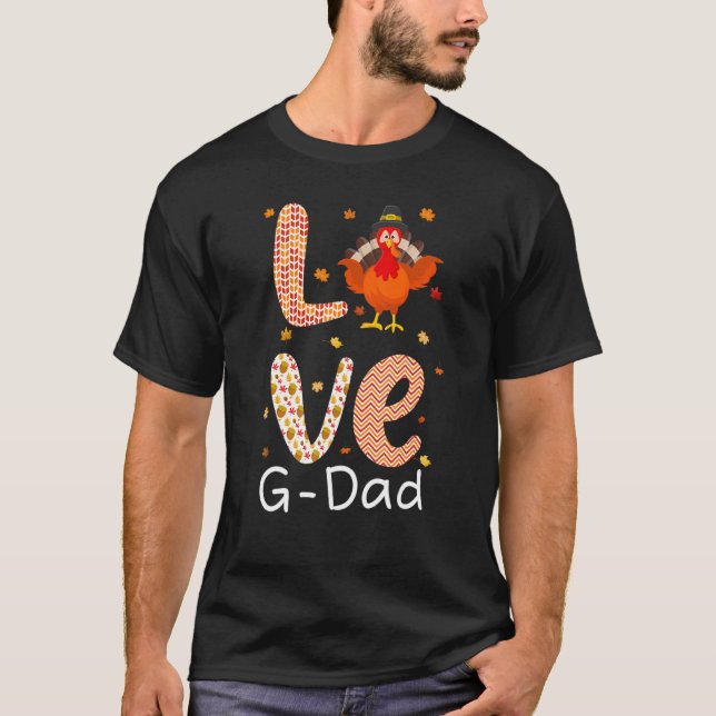 T-shirt Thanksgiving Theme Love G Papa Happy Turquie Day T (Devant)