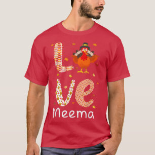 T-shirt Thanksgiving Theme Love Meema Joyeux Tha de la fêt