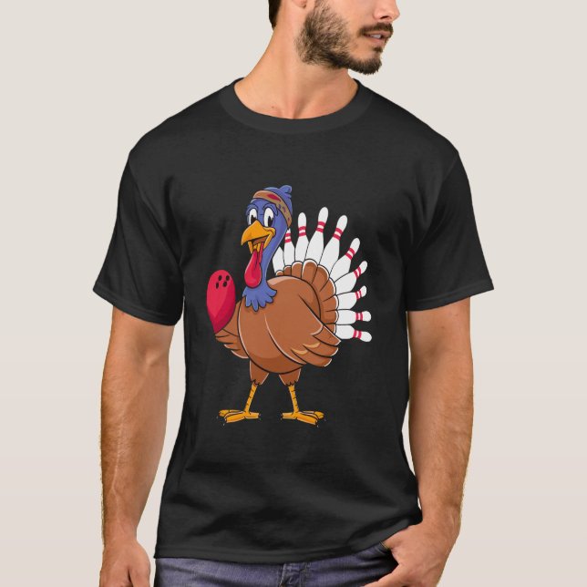T-shirt Thanksgiving Turkey Bowpin Matching Team T Sh (Devant)