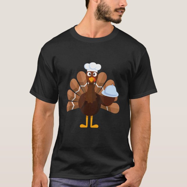 T-shirt Thanksgiving   Turkey Chef (Devant)
