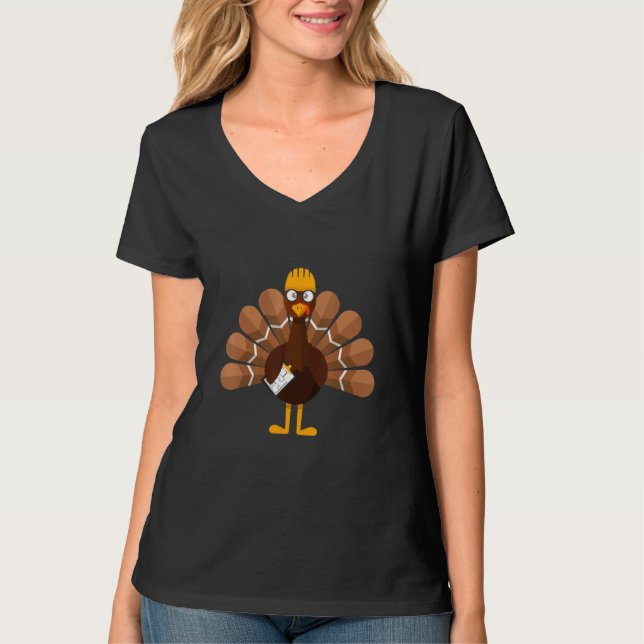 T-shirt Thanksgiving   Turkey Engineer (Devant)