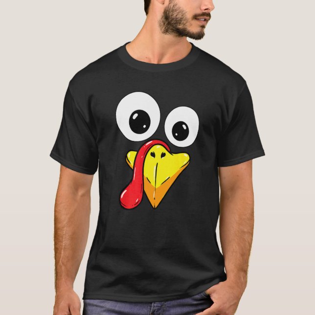 T-shirt Thanksgiving Turkey Face Matching Family Costume K (Devant)