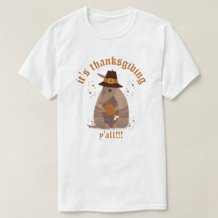 T-shirt Thanksgiving Turkey Leg Armadillo Texas