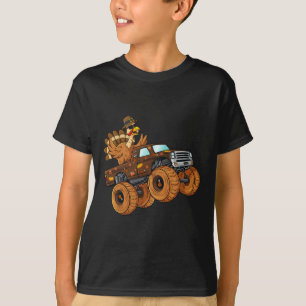 T-shirt Thanksgiving Turquie équitation Monster Truck Boys