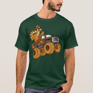 T-shirt Thanksgiving Turquie équitation Monster Truck Boys