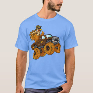 T-shirt Thanksgiving Turquie équitation Monster Truck Boys