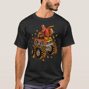 T-shirt Thanksgiving Turquie équitation Monster Truck Boys