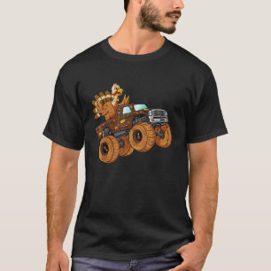 T-shirt Thanksgiving Turquie équitation Monster Truck Boys