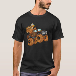T-shirt Thanksgiving Turquie équitation Monster Truck Boys
