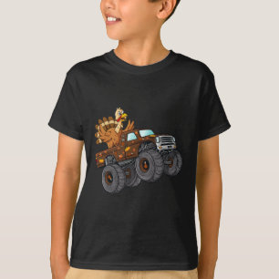 T-shirt Thanksgiving Turquie équitation Monster Truck Boys