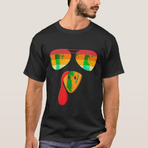 T-shirt Thanksgiving Turquie Face Empreintes de léopard lu