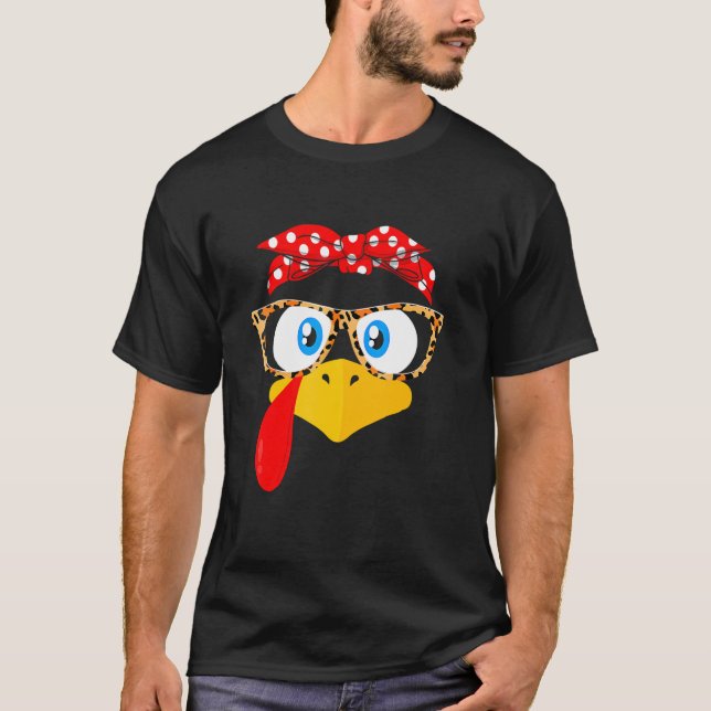 T-shirt Thanksgiving Turquie Face lunettes Empreintes de l (Devant)