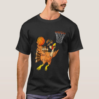 T-shirt Thanksgiving Turquie Joueur de basket-ball Funny G
