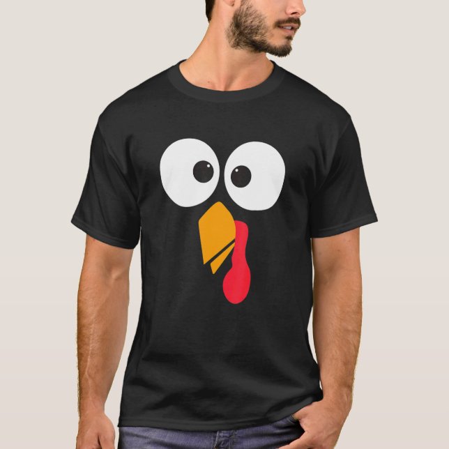T-shirt Thanksgiving Turquie Visage Correspondant Costume  (Devant)