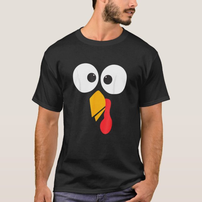 T-shirt Thanksgiving Turquie Visage Correspondant Costume  (Devant)