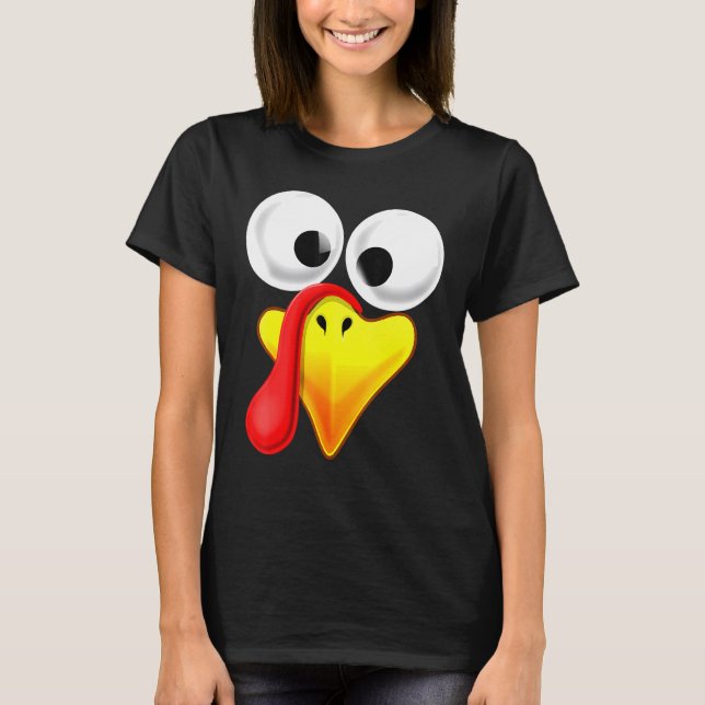 T-shirt Thanksgiving Turquie Visage Correspondant Costume  (Devant)