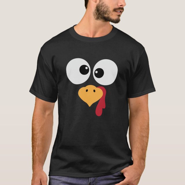 T-shirt Thanksgiving Turquie visage costume Swea (Devant)