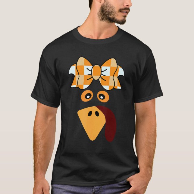 T-shirt Thanksgiving Turquie visage jumelé costume de fami (Devant)