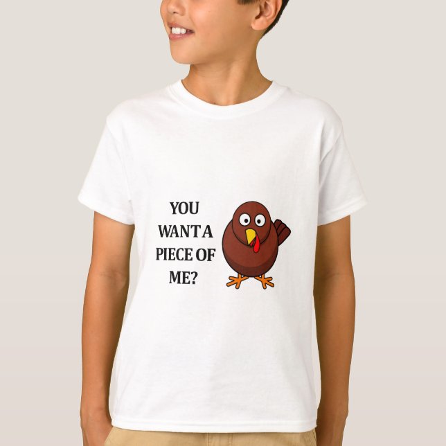 T-shirt Thanksgiving Turquie (voulez un morceau) (Devant)