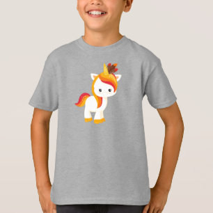 T-shirt Thanksgiving Unicorn, Cute Unicorn, Plumes