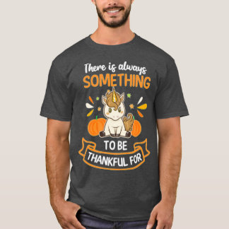 T-shirt Thanksgiving Unicorn Quelque Chose À Remercier