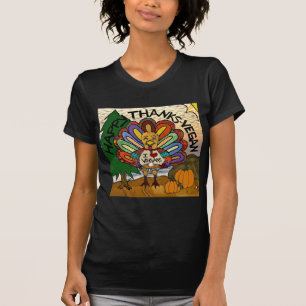 T-shirt Thanksgiving végétalien Turquie de mercis heureux