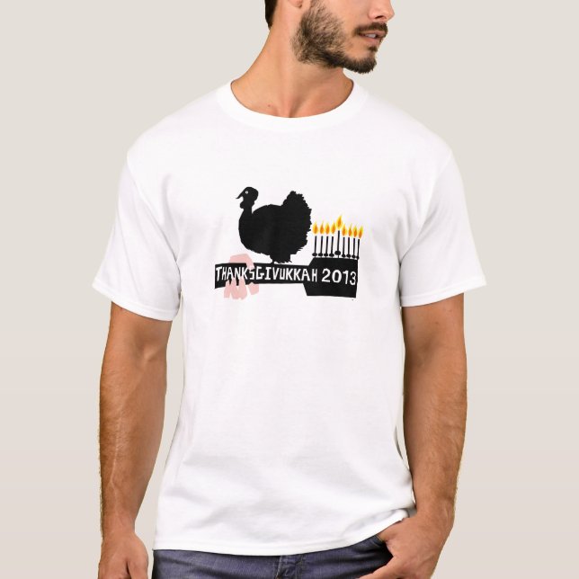 T-shirt thanksgivukkah 2013 (Devant)