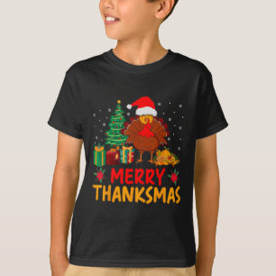 T-shirt Thanksmas Noël Thanksgiving Turquie Père Noël