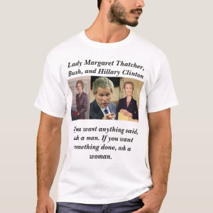 T-shirt Thatcher, buisson, Clinton