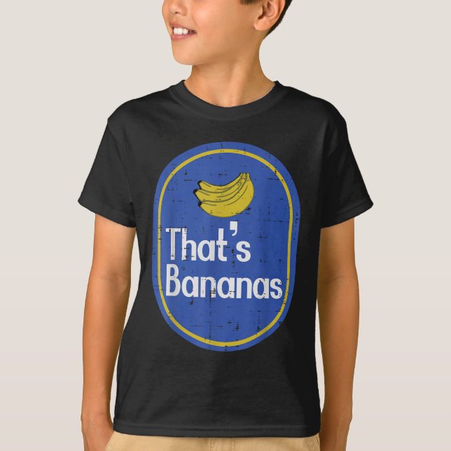T-shirt Thats Bananas Sticker Fruit Costume Halloween Men  (Devant)