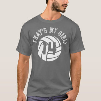 T-shirt Thats My Girl #14 Volleyball Player Maman ou Papa