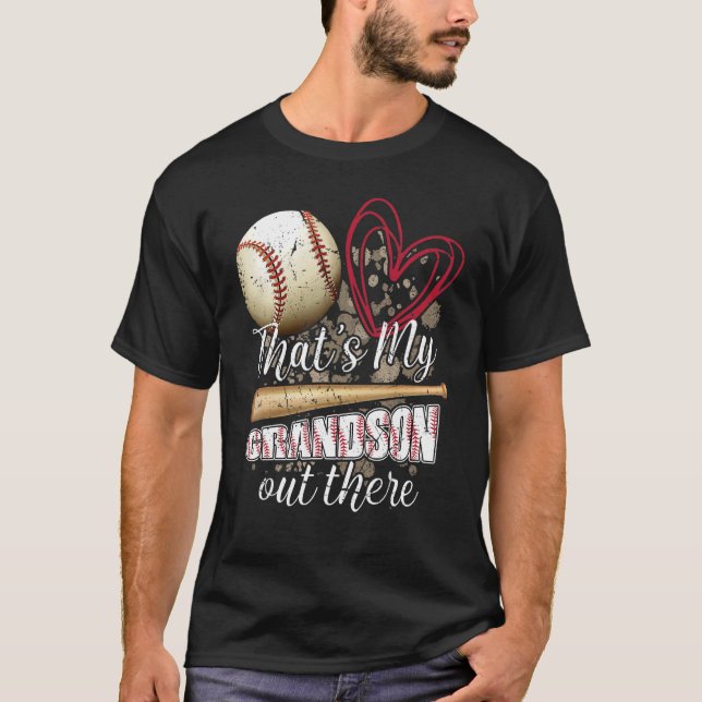 T-shirt Thats my Grandson Out There Cool Family Baseball B (Devant)