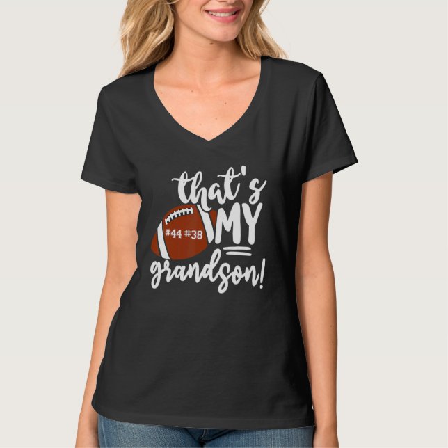 T-shirt That's My Grandson Proud Football Grandma Nana Mim (Devant)