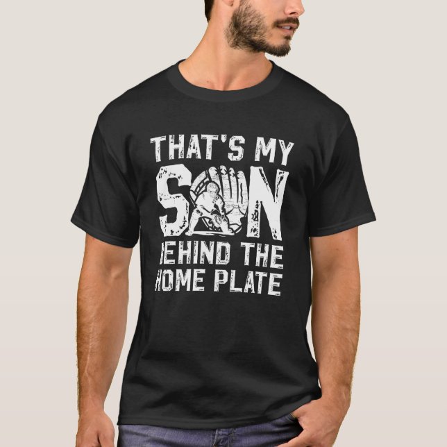 T-shirt That's My Son Baseball Catcher Dad Baseball Catche (Devant)