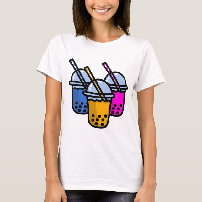 T-shirt thé à bulles mignonnes (Devant)