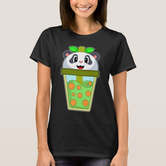 T-shirt Thé à bulles Panda (Devant)