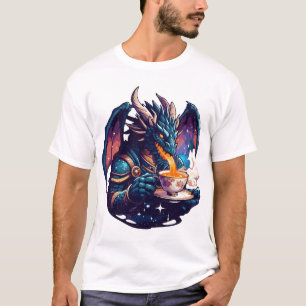 T-shirt Thé à l'heure du dragon Dragon brassant du thé