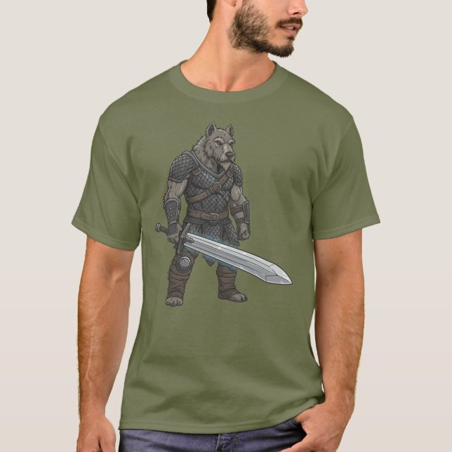 T-shirt The adventure of the Irish Wolfhound gladiator Dog (Devant)