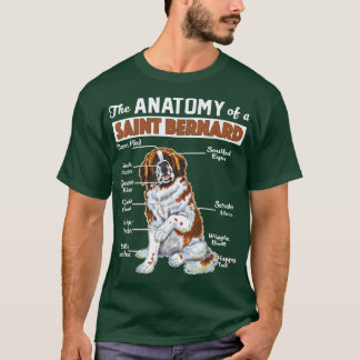 T-shirt The Anatomy of a Saint Bernard - Funny shirt