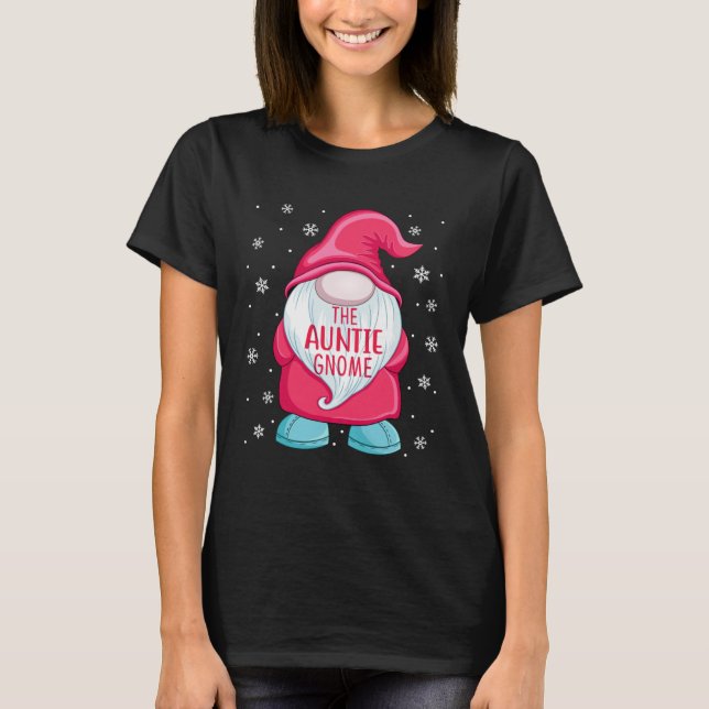 T-shirt The Aunt Gnome  Gnome Elf Christmas Aunt Matching  (Devant)