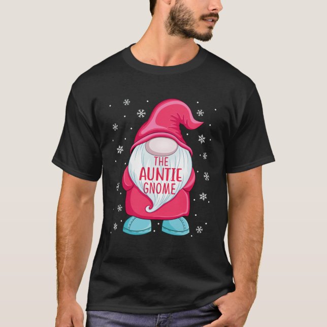 T-shirt The Aunt Gnome  Gnome Elf Christmas Aunt Matching  (Devant)